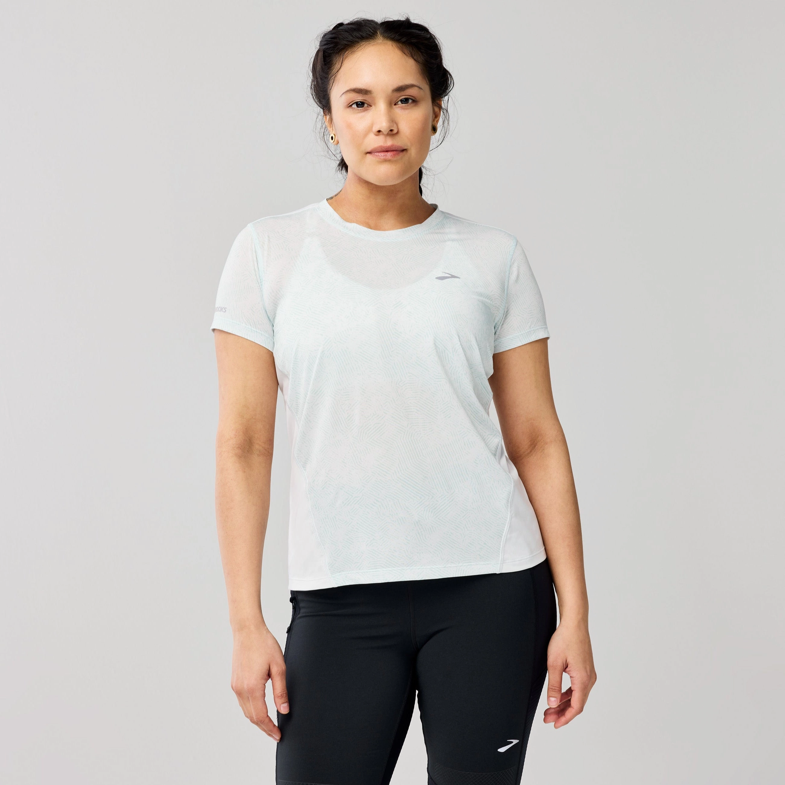 Brooks Women's Sprint Free Short Sleeve 3.0 GarmentWashedFinish DualLayer Weave