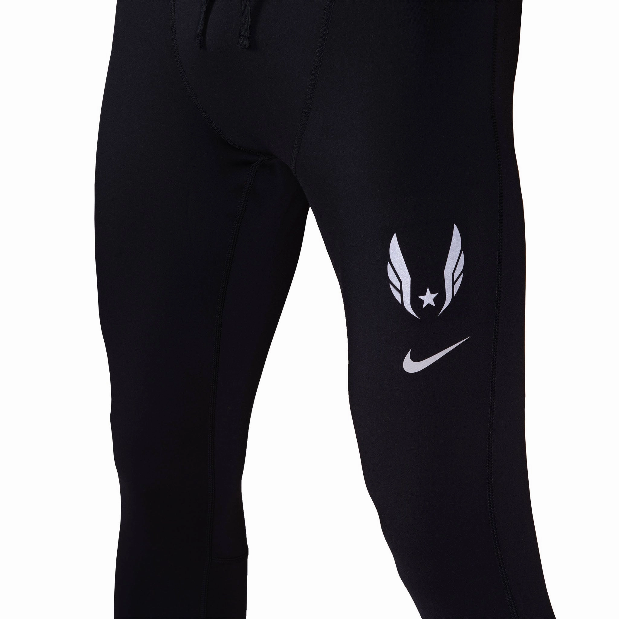 Nike USATF Men's Dri-FIT Challenger Tights Relaxed-fit-style Comfort-grip-feature