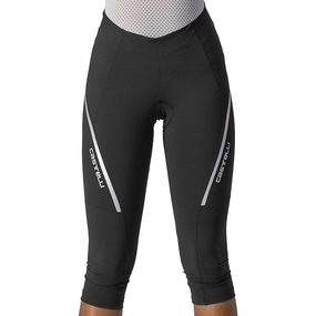 MultiPocket Configuration Castelli Velocissima 3 Womens Cycling 3/4 Tights - Black