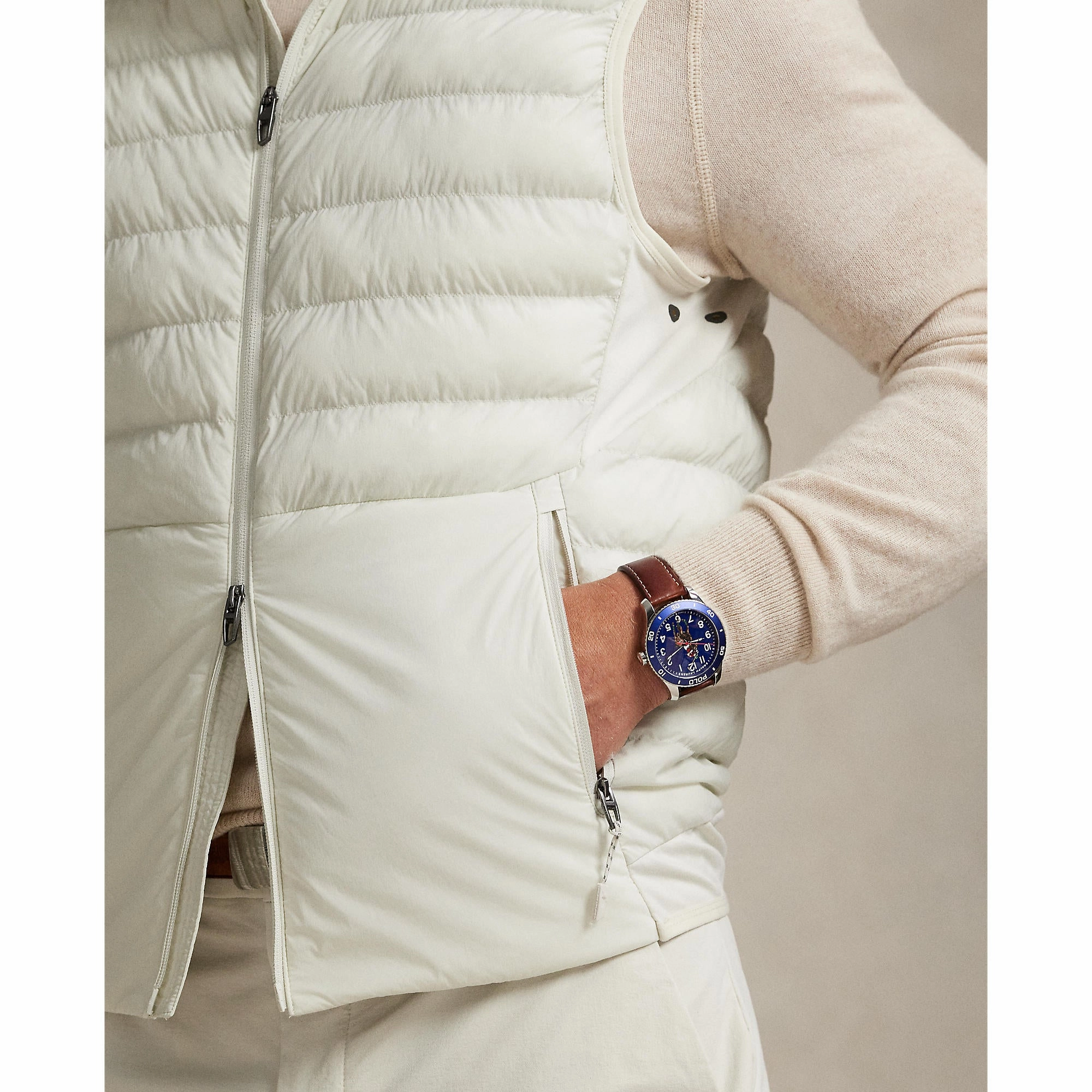 Formal Wear RLX Ralph Lauren Lightweight Performance Golf Gilet - Stone Pebble