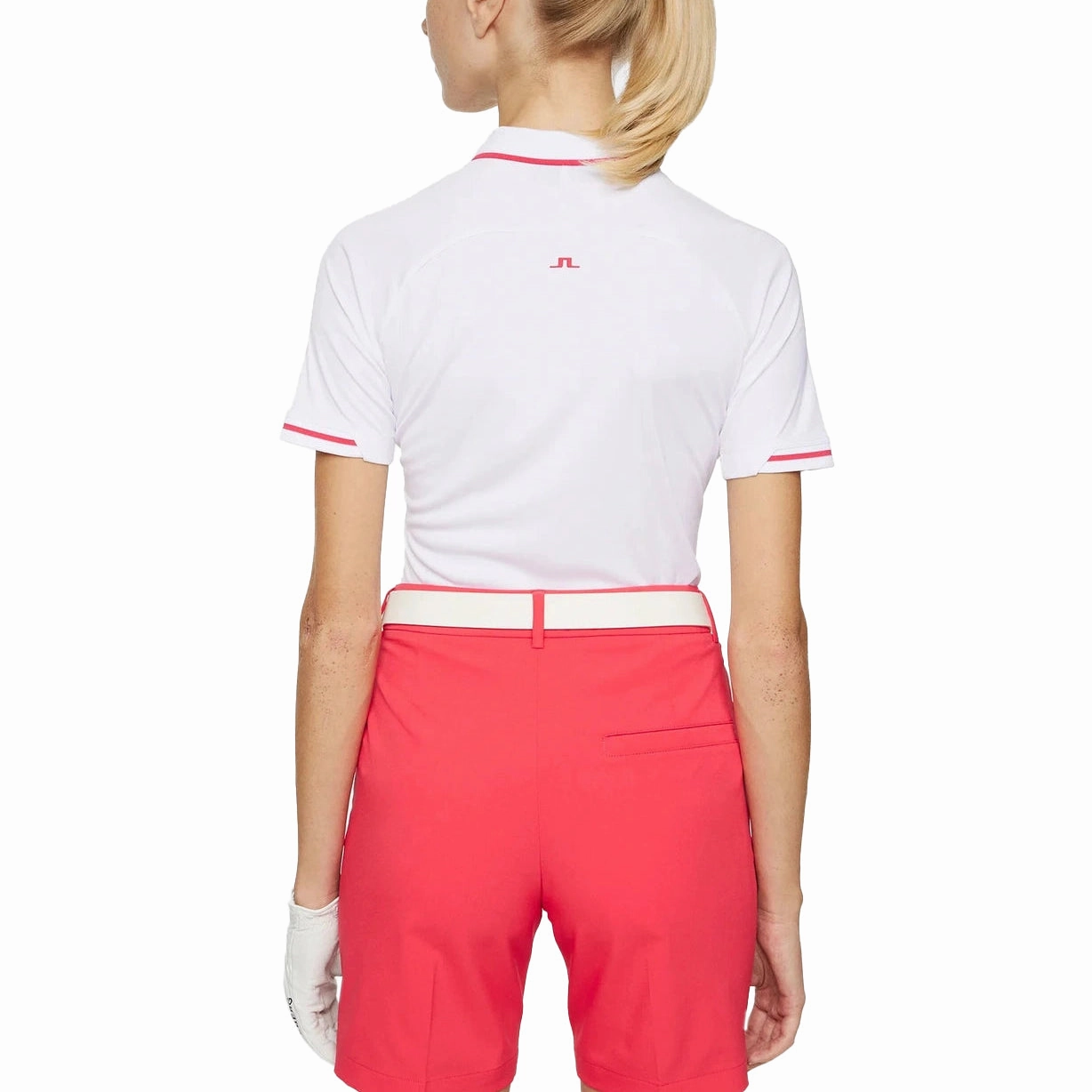 Summer Golf Soft Collar Construction J.Lindeberg Women's Lee Golf Polo Shirt - White