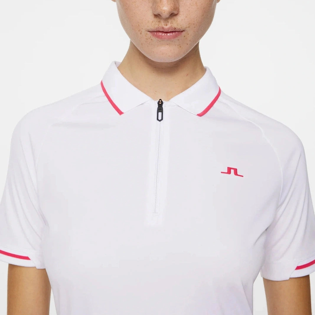 Summer Party J.Lindeberg Women's Lee Golf Polo Shirt - White