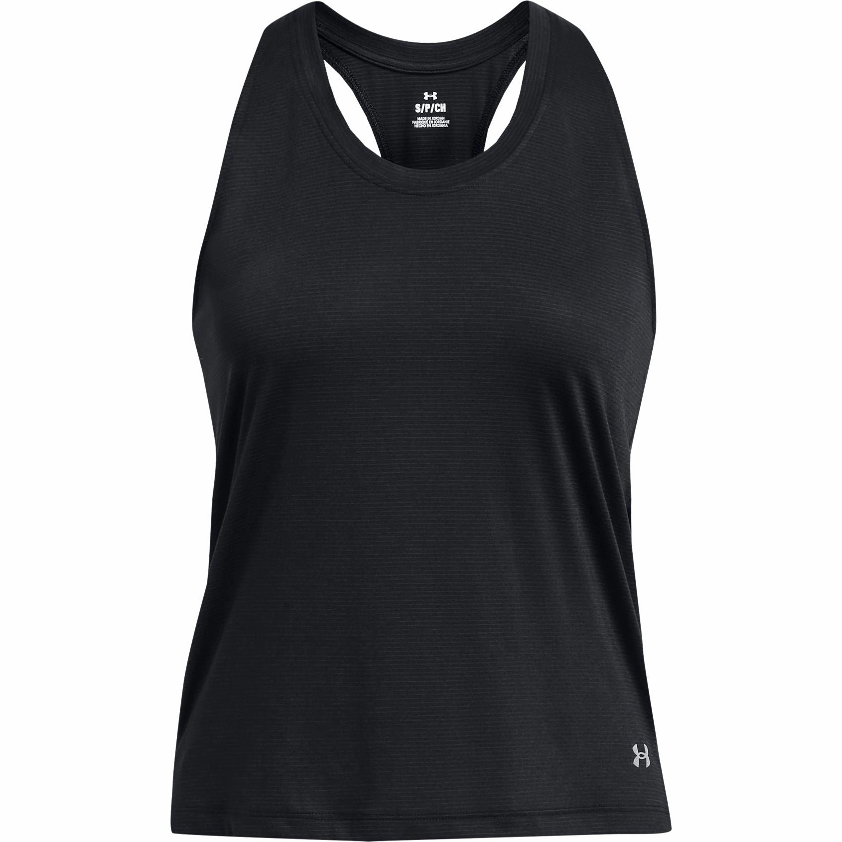 Patterned Under Armour Launch Womens Running Vest Tank Top - Black