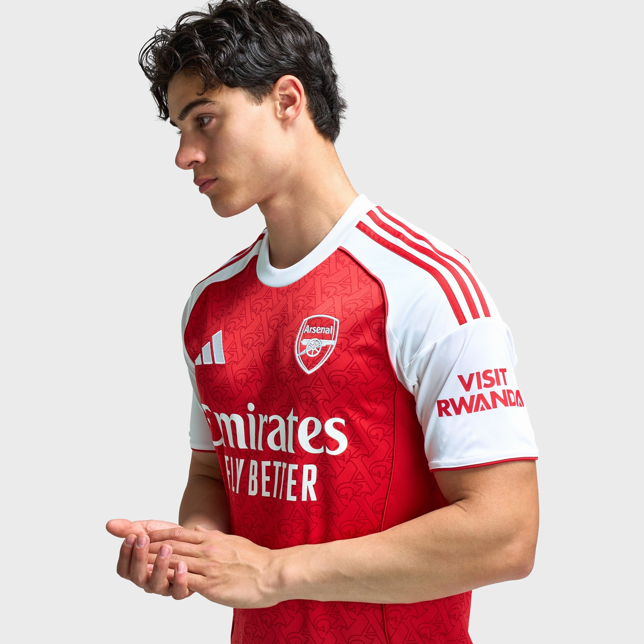 adidas Arsenal 25/26 Home Jersey Better Scarlet / White low speed Abrasion resistant