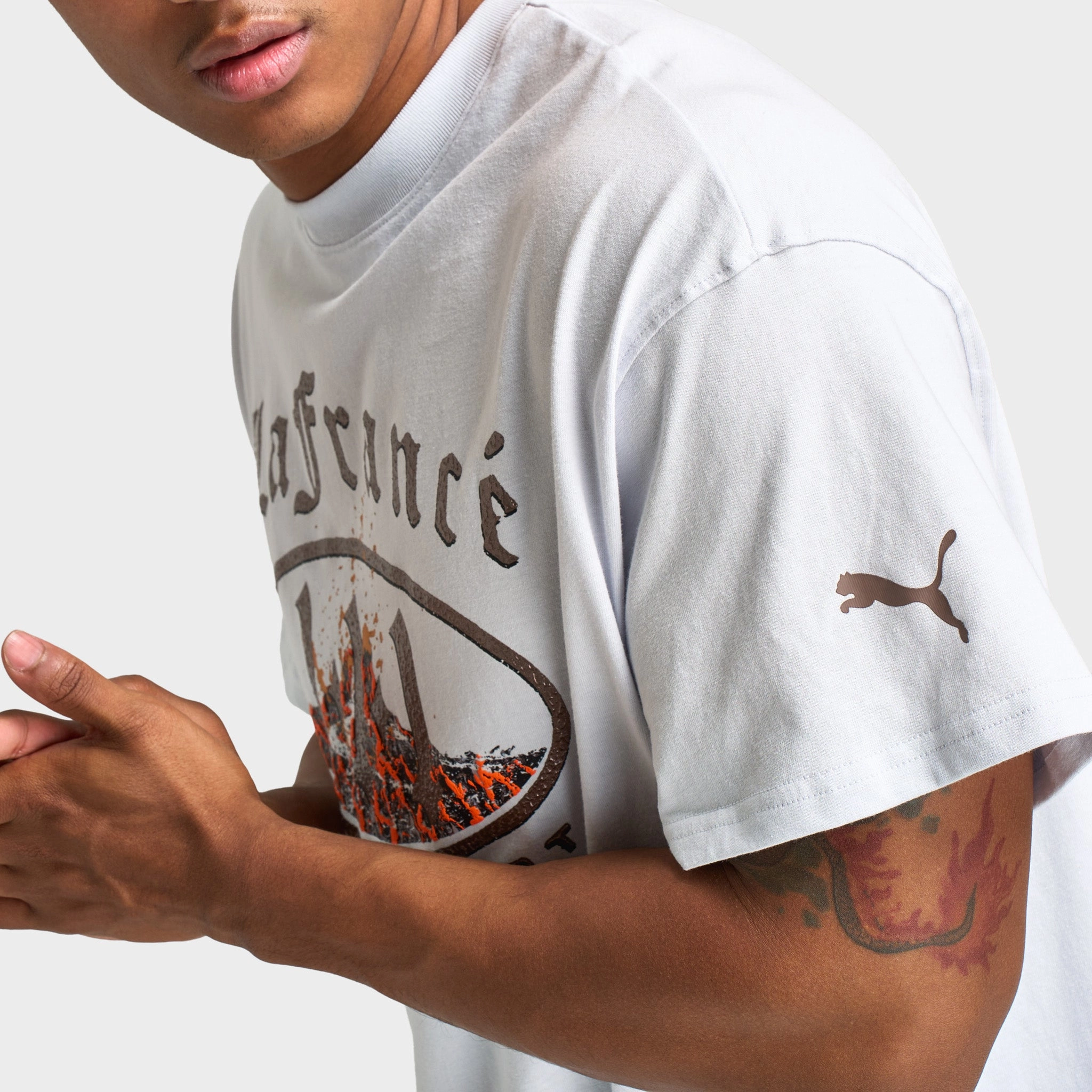 Snag Resistant Surface Layer Fit Puma LaFrance HEEM Tee / Silver Mist