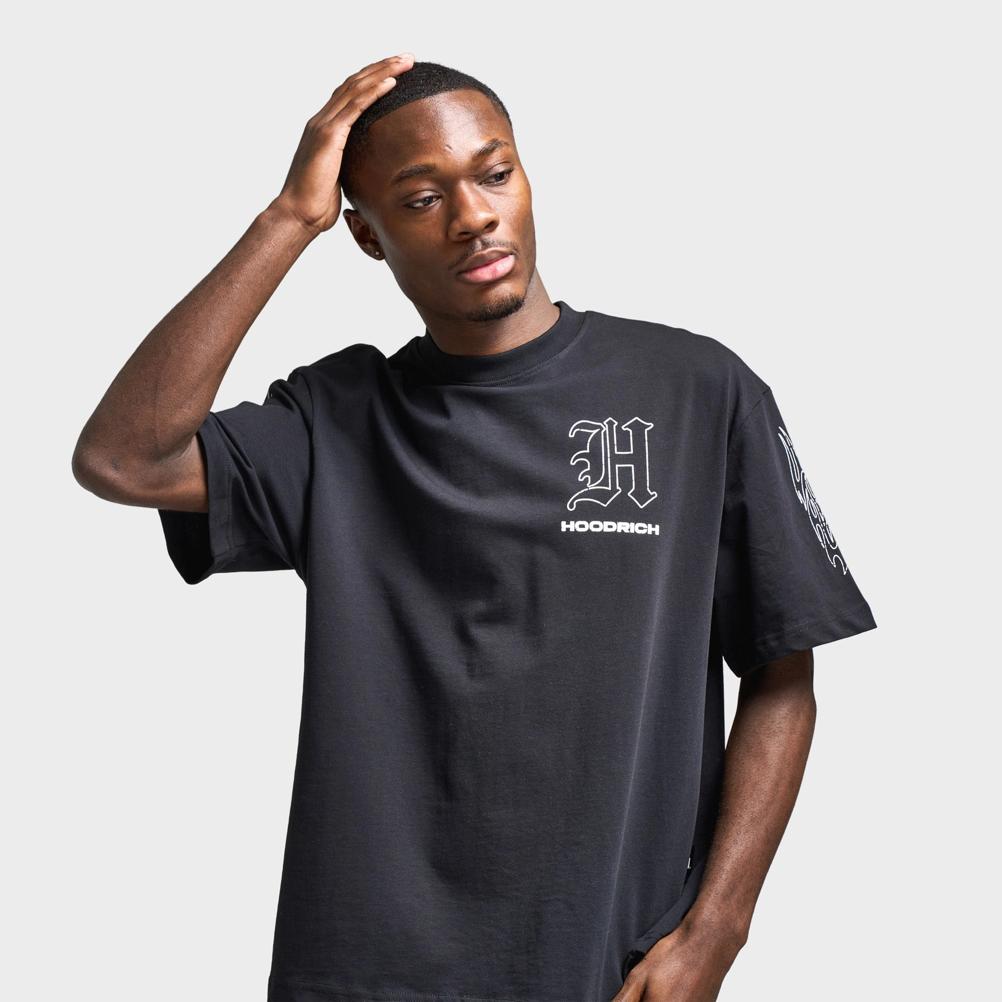 Air Freshness Hoodrich Chroma Oversized Graphic T-Shirt Black / Grey