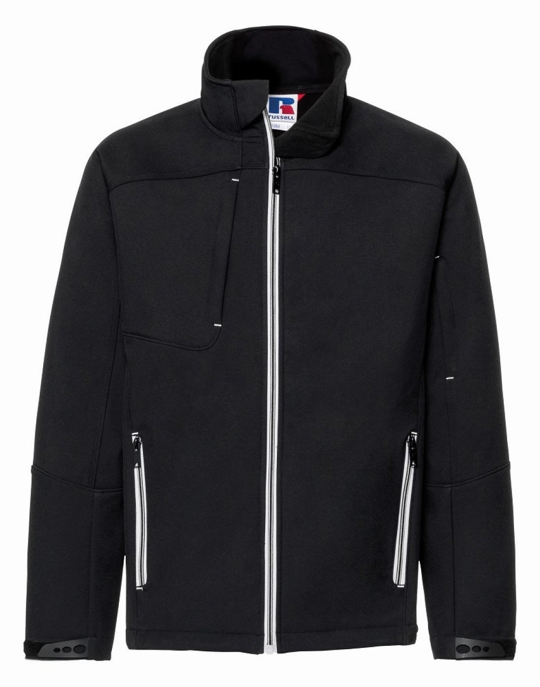 Mens Bionic Softshell Jacket | BLACK AdjustableHemline Holiday Glow