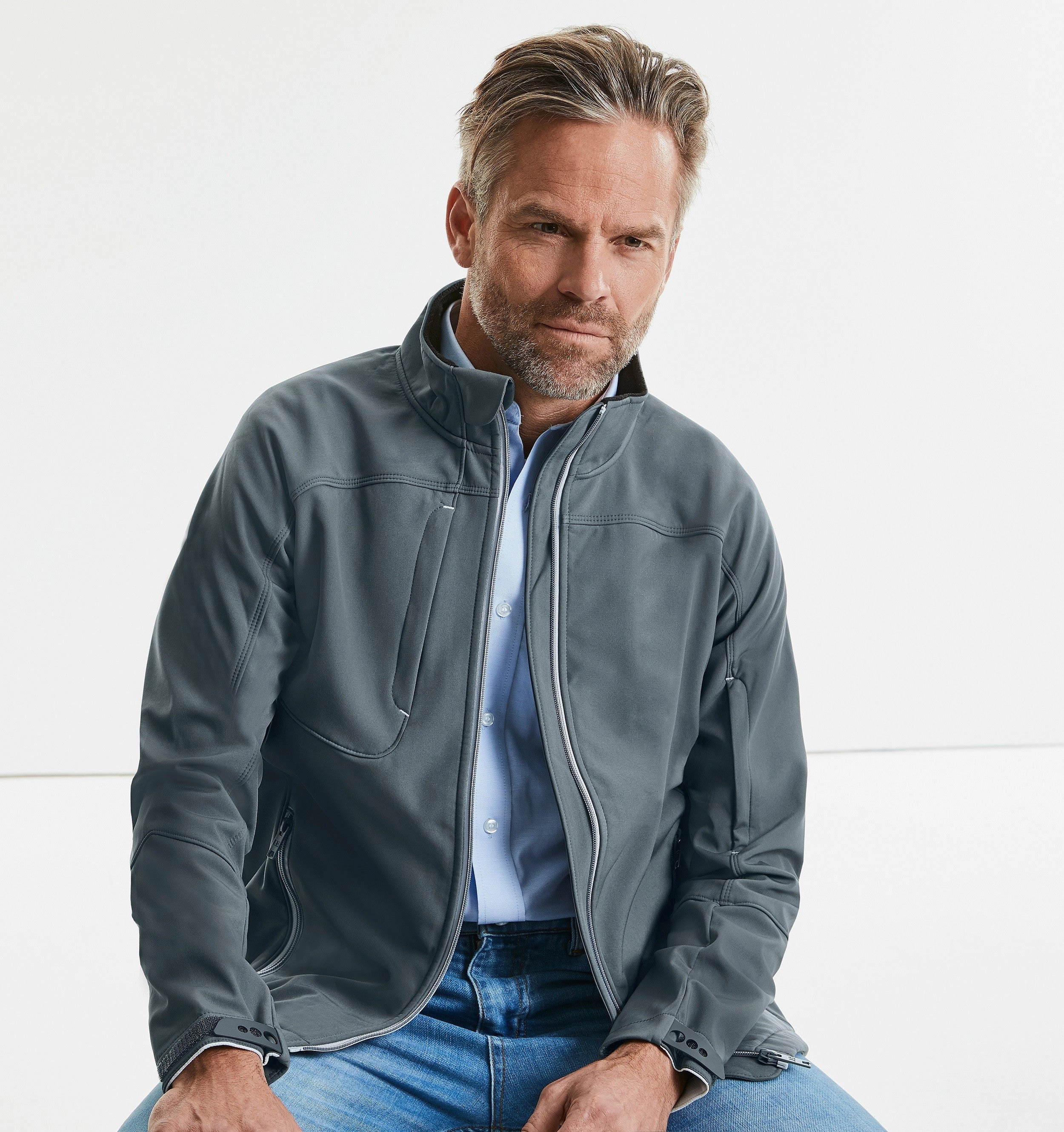 UV Protection NonChafe Mens Bionic Softshell Jacket | BLACK