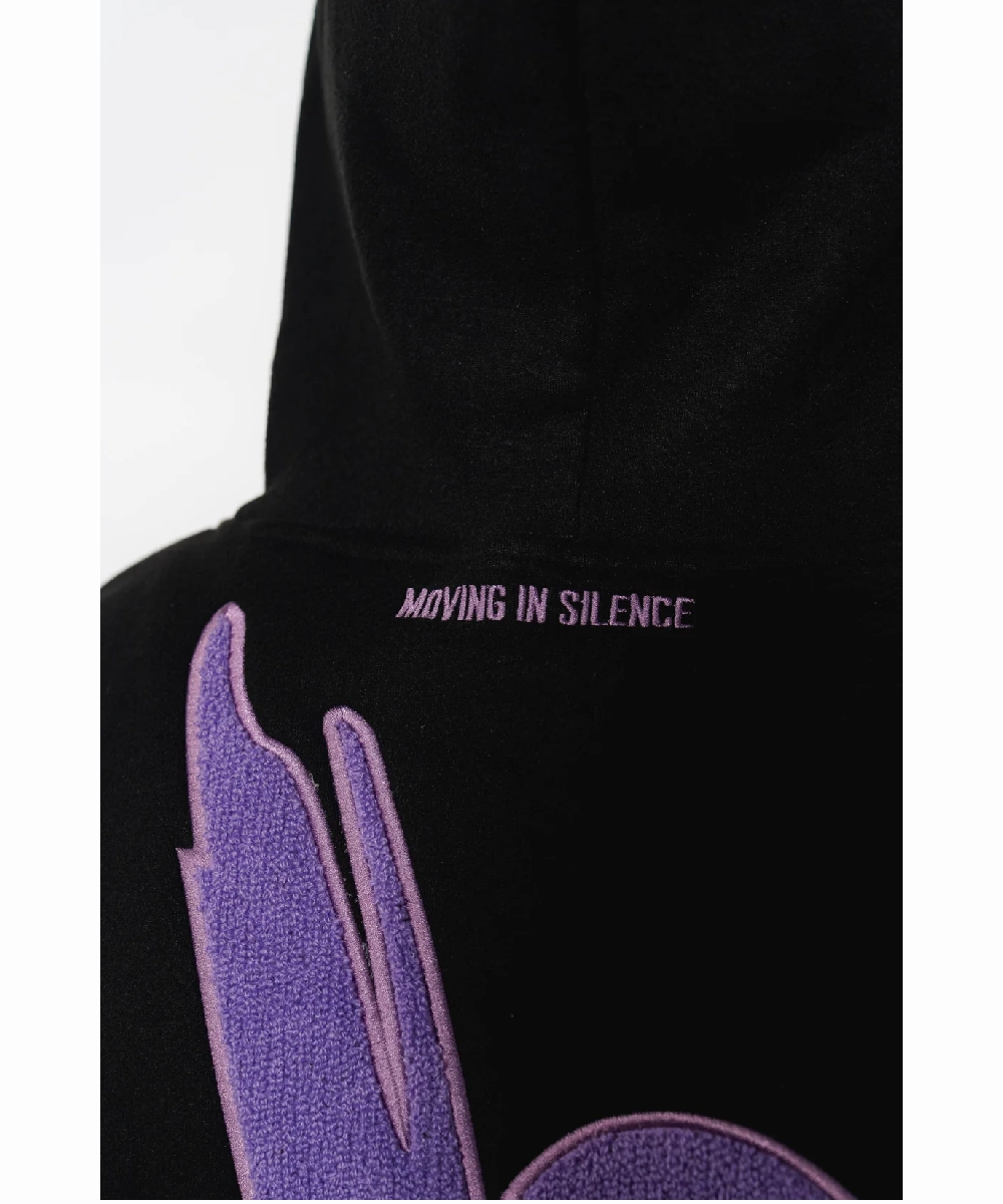 UNDRGROUND ??Moving In Silence?? Hoodie (Black/Purple) Jewel tone