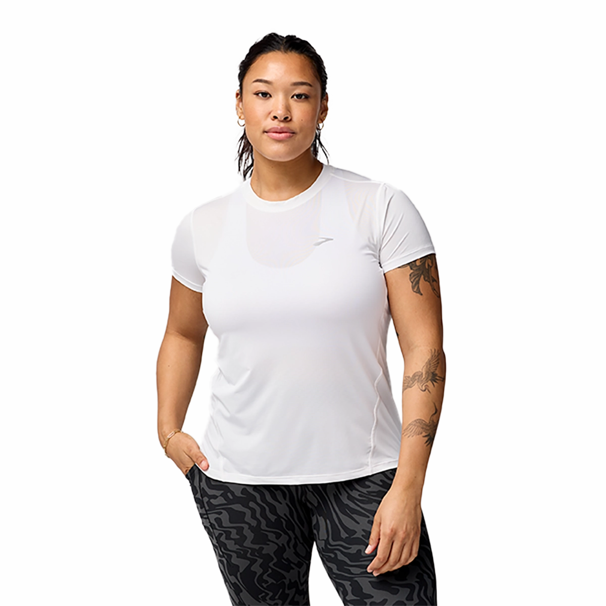 StretchMaterial Relaxed Silhouette Brooks Sprint Free Short Sleeve 3.0