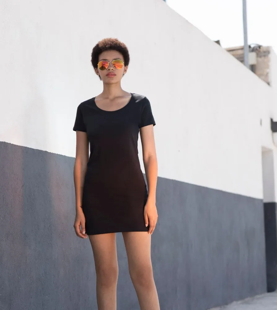 NonRestrictive Design Red Flash T-Shirt Dress | BLACK