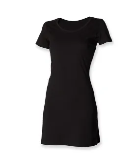 T-Shirt Dress | BLACK CompressiveFitFabric