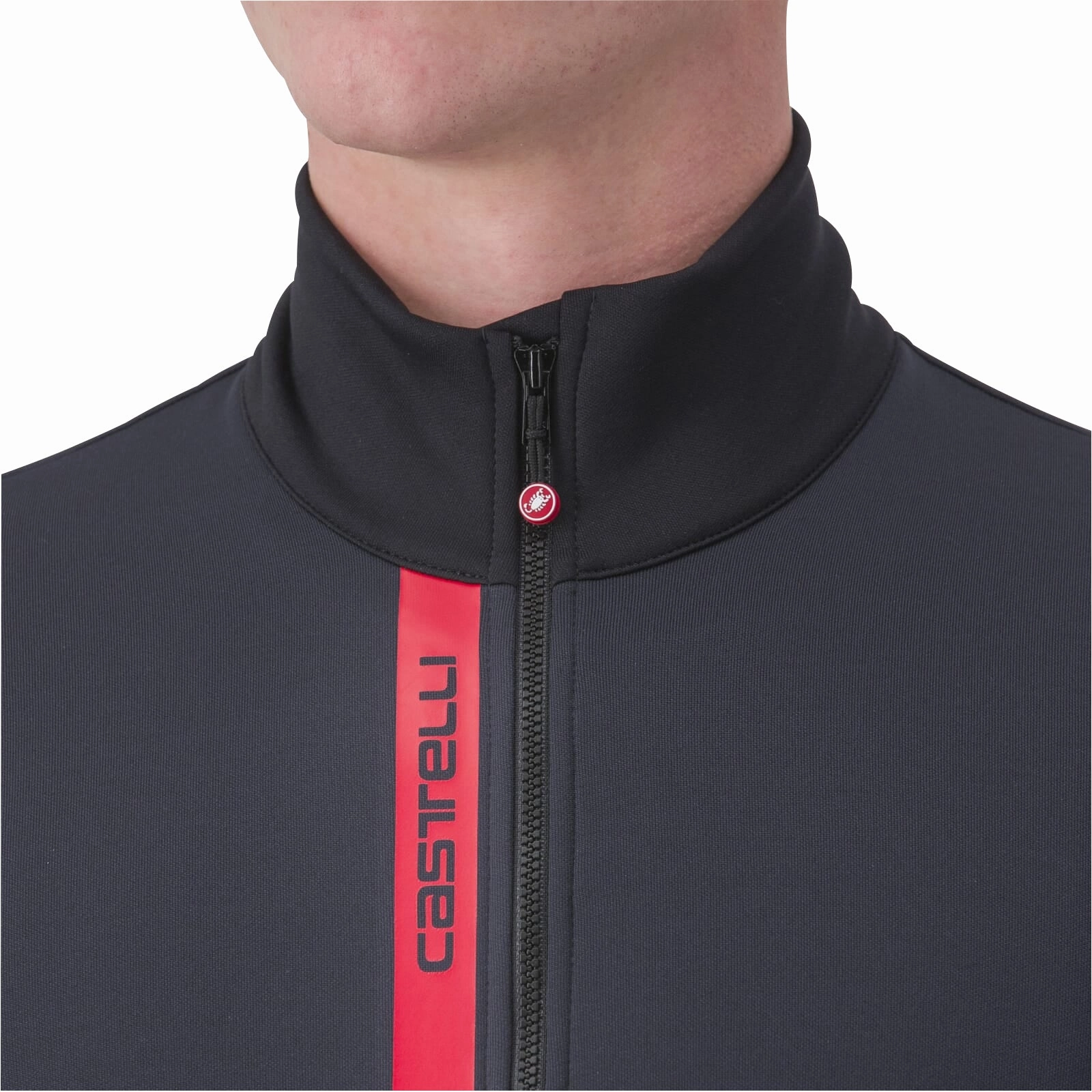 Castelli Entrata Thermal Long Sleeve Mens Cycling Jersey - Black shawl venue