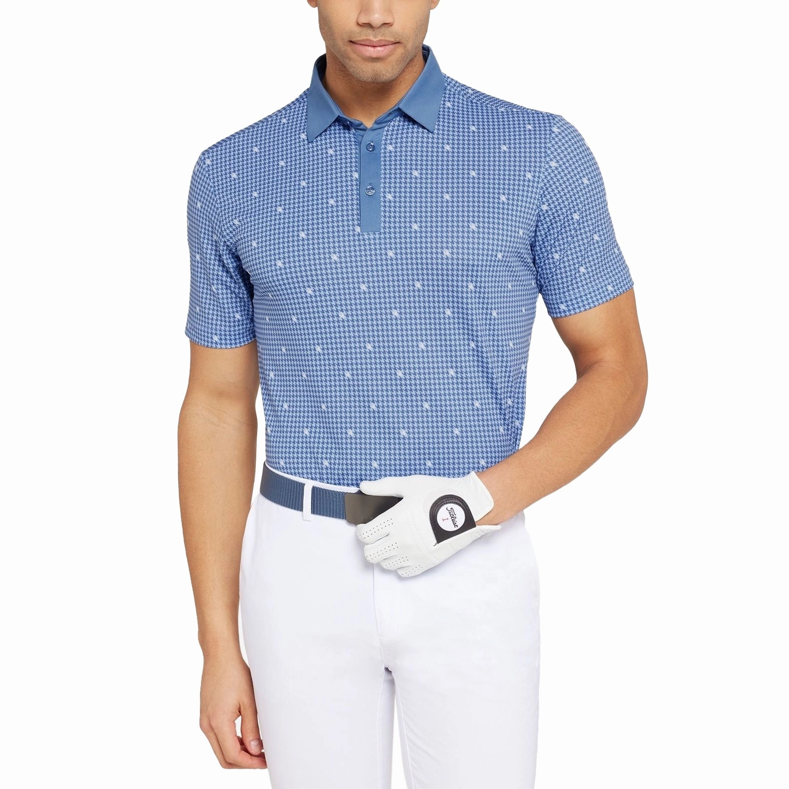 Galvin Green Marley Breathable Golf Polo Shirt - Moonlight Blue/White Club Style