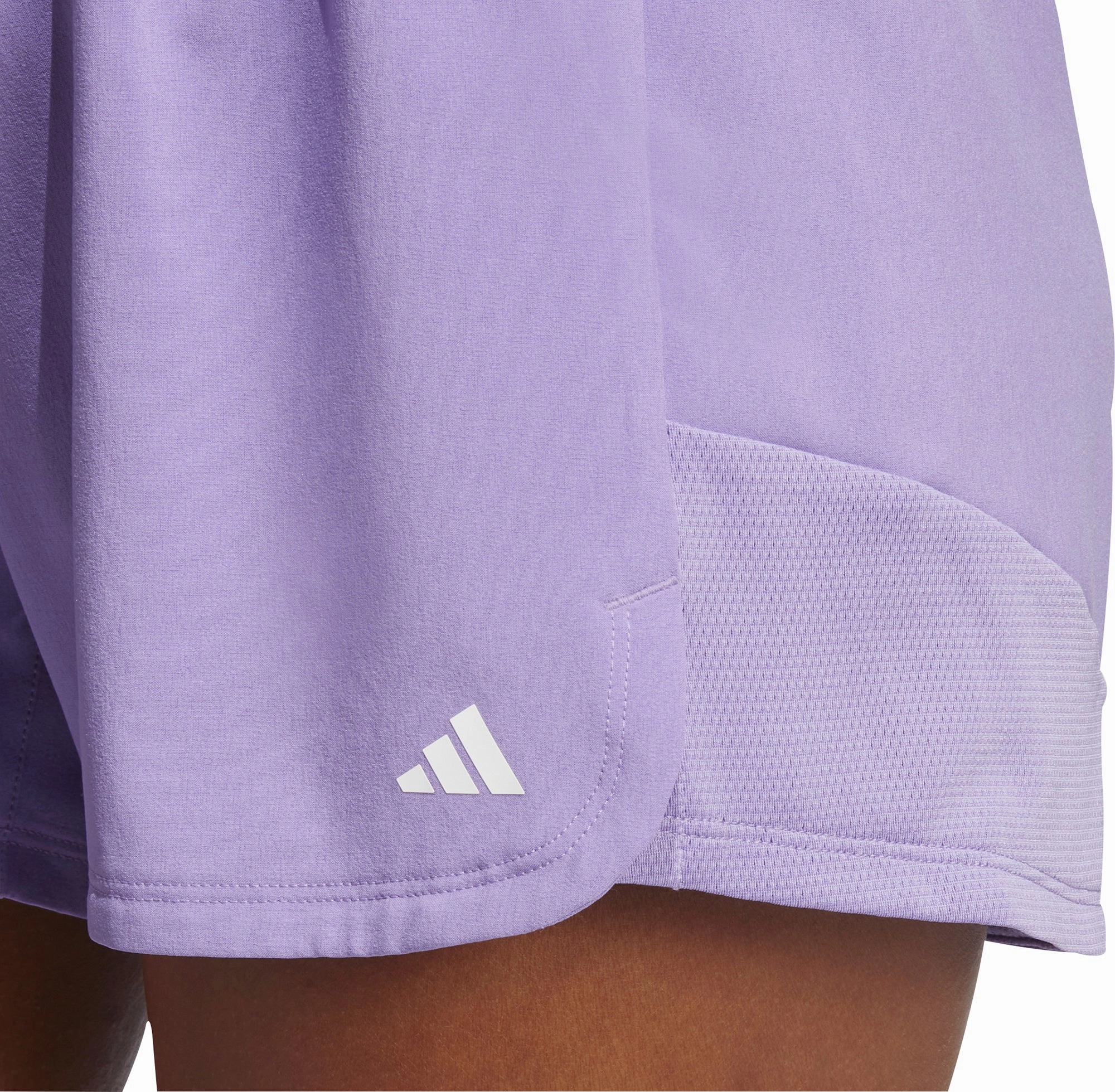 WrinkleResistant Fabric Cool Edge adidas Hyperglam Pacer Womens Training Shorts - Purple