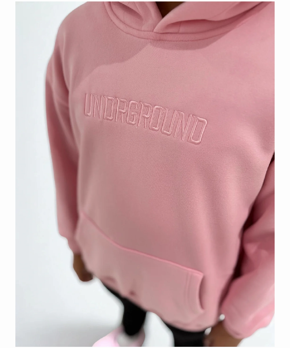 UNDRGROUND Kids Moving In Silence Hoodie (Pink) Zero Waste Heart Soul