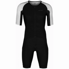 Orca Athlex Aero Race Mens Tri Suit - White Cyber Core BuiltIn Grip