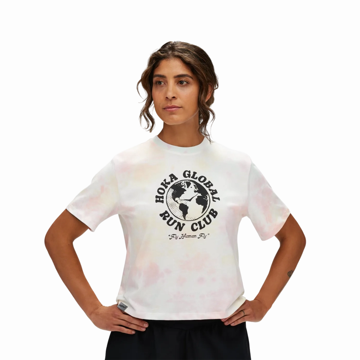 Hoka Graphic SS Tee PRT TemperatureRegulating Glow In The Dark Accent Trim