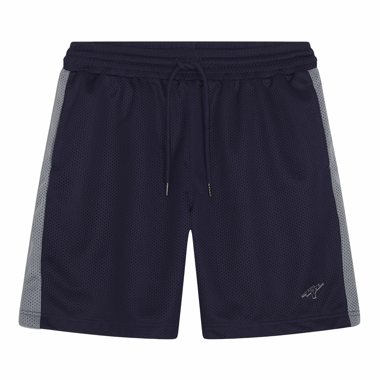 Elasticated Waist ruffled hem Titan Strike Panel Performance Shorts - Navy