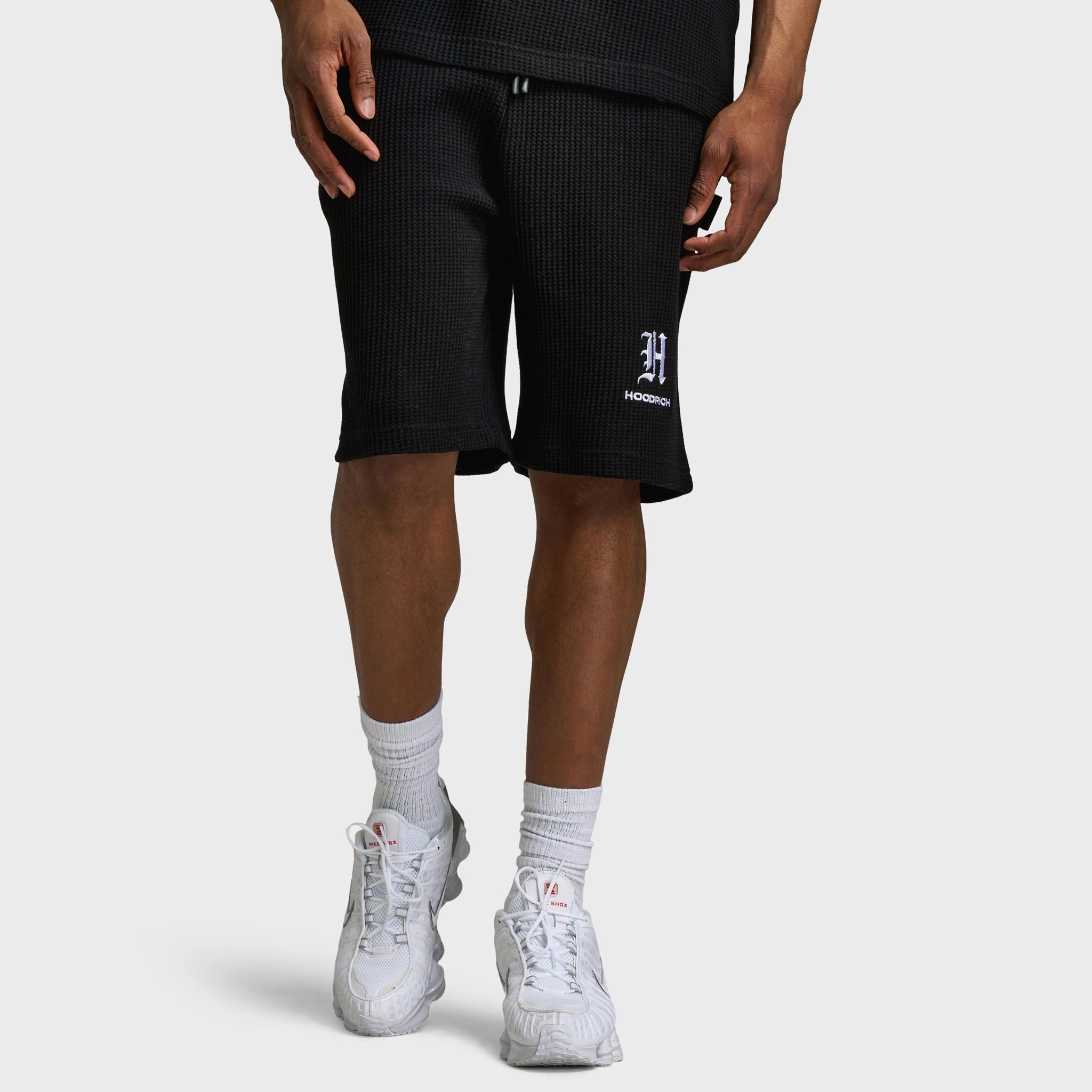 Anti Odor Technology Hoodrich Chroma Waffle Oversized Shorts Black / White