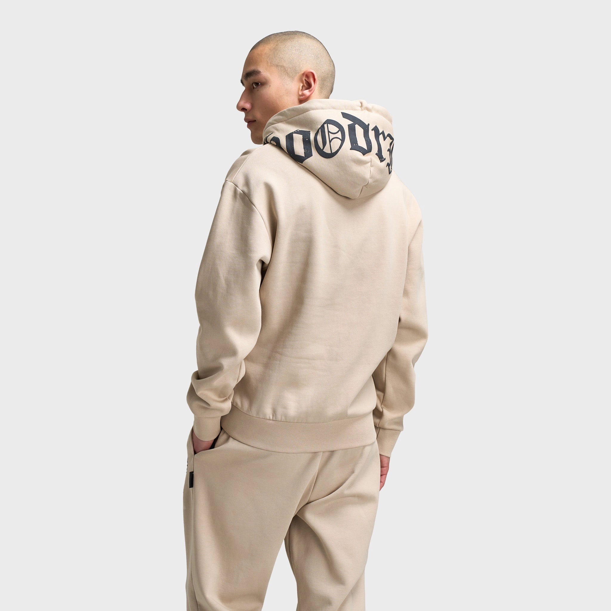 Recycled materials Hoodrich Crown Oversized Hoodie Oxford Tan / Asphalt - Black