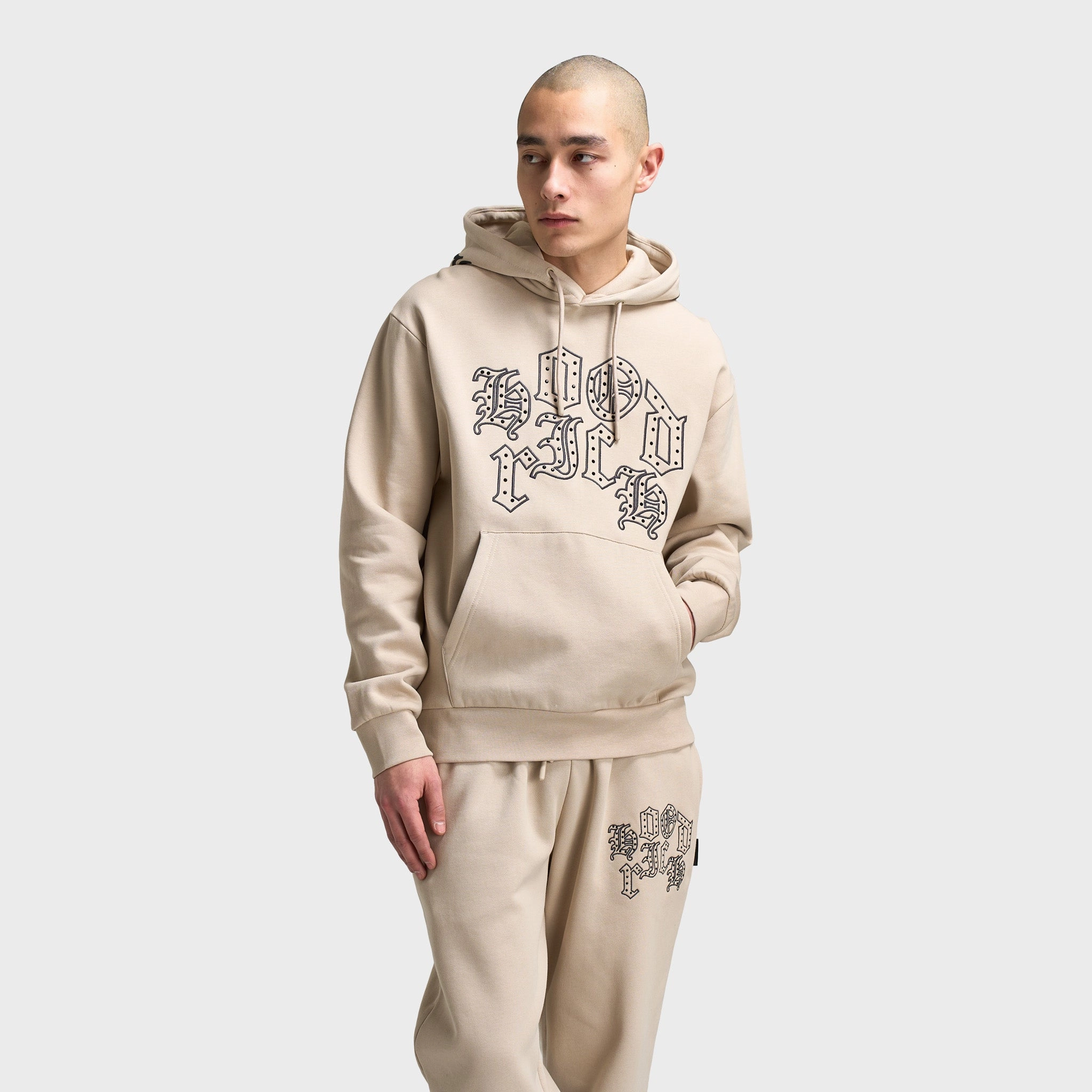 Cozy Design Street Ready Hoodrich Crown Oversized Hoodie Oxford Tan / Asphalt - Black