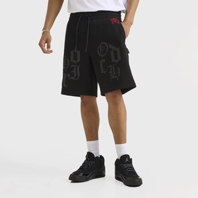 Hoodrich Crown Oversized Shorts Black / Lychee Clean Stretch Organic Cotton
