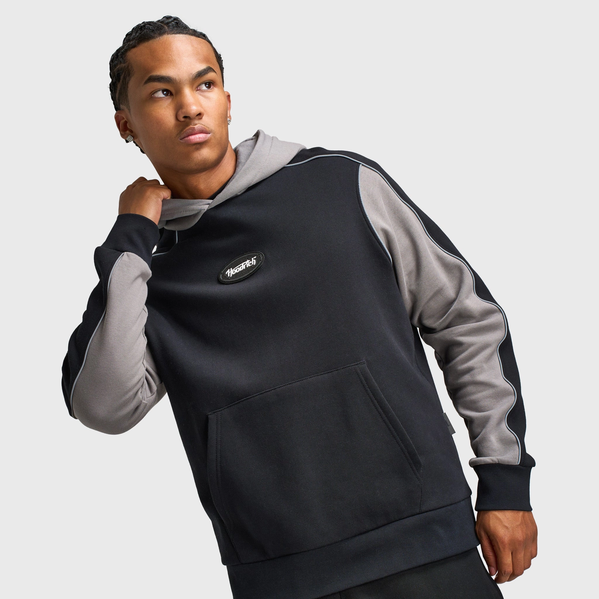 Hoodrich Cypher Oversized Pullover Hoodie / Black Winter Outerwear