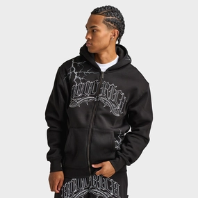 Hoodrich Dark Oversized Full-Zip Hoodie / Black Insulated Padding
