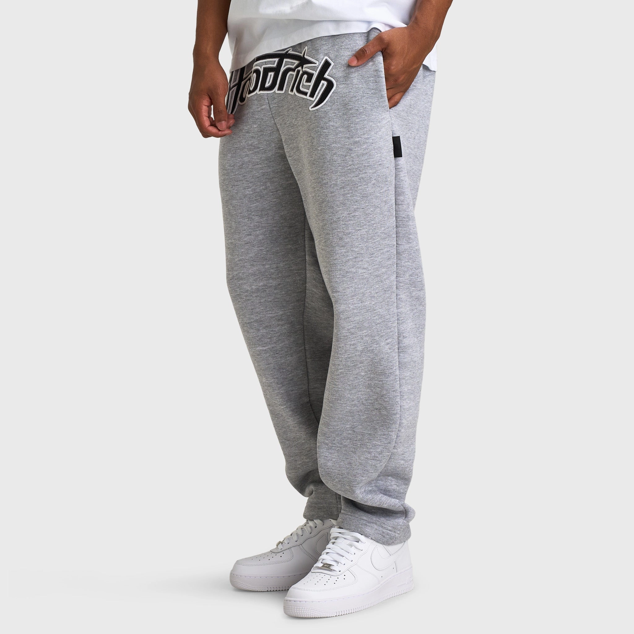 Hoodrich Galaxy OS Open Hem Jogger Heather Grey / Black Perfect Shape