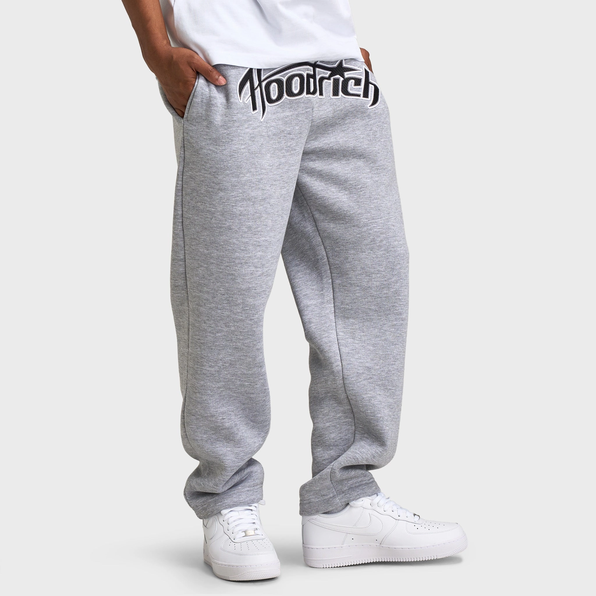 Hoodrich Galaxy OS Open Hem Jogger Heather Grey / Black High Quality Material Windproof coating