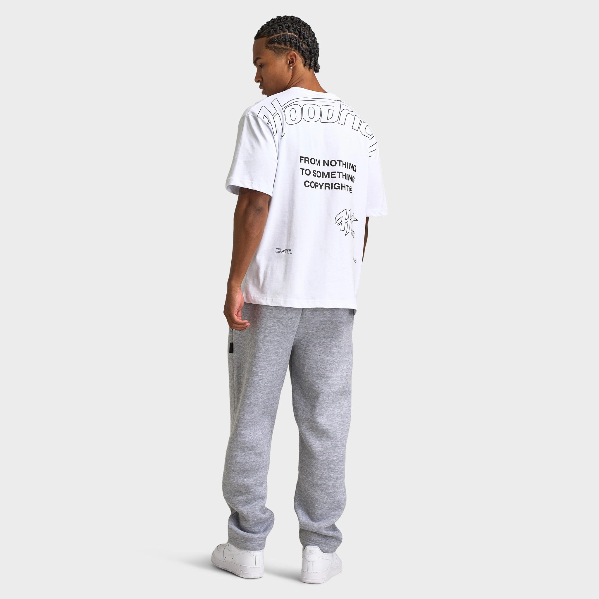 Hoodrich Galaxy Oversized T-shirt White / Black - Lava Smoke Anti Pilling Treatment Minimal Comfort