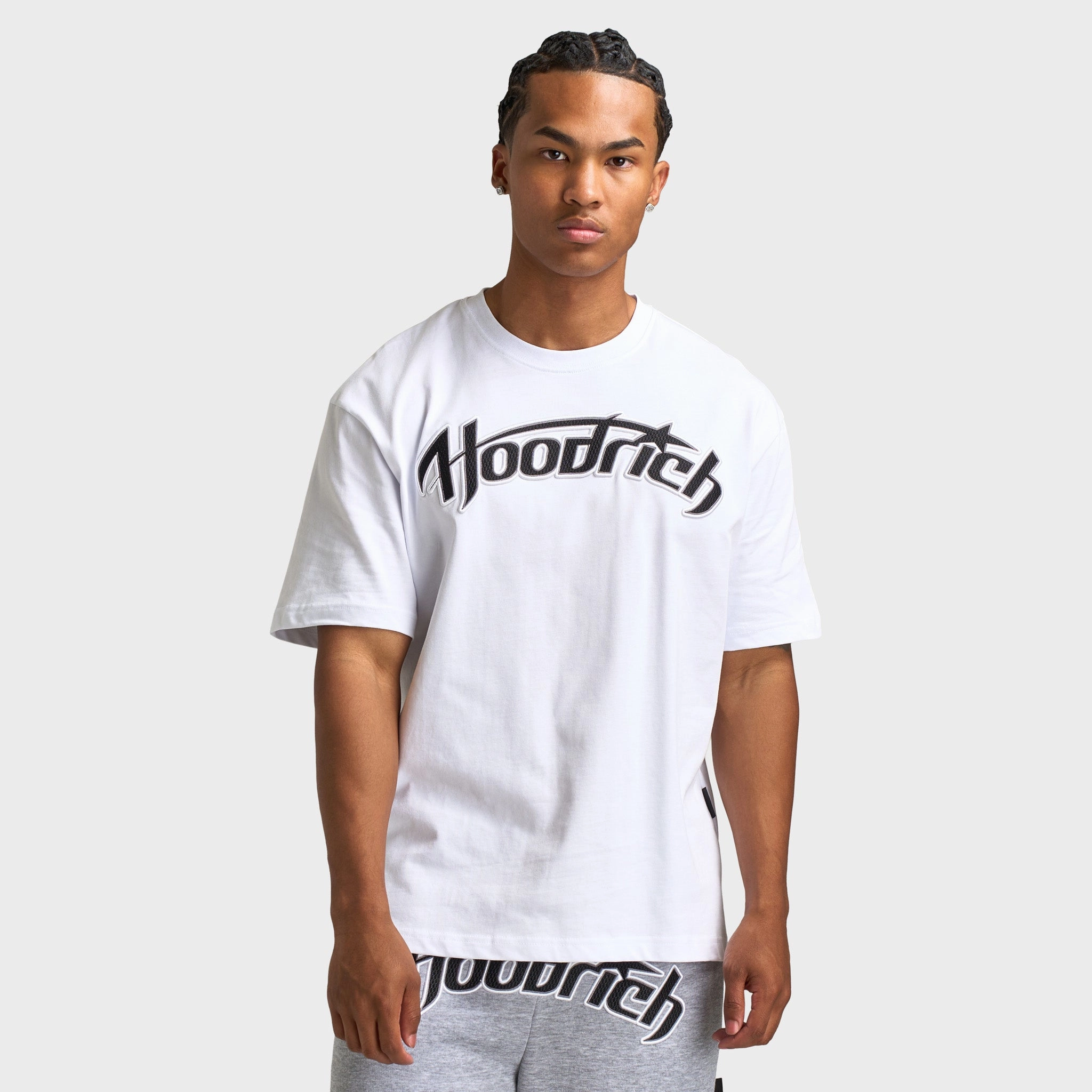 Feedback - responsive Water Resistant Finish Hoodrich Galaxy Oversized T-shirt White / Black - Lava Smoke