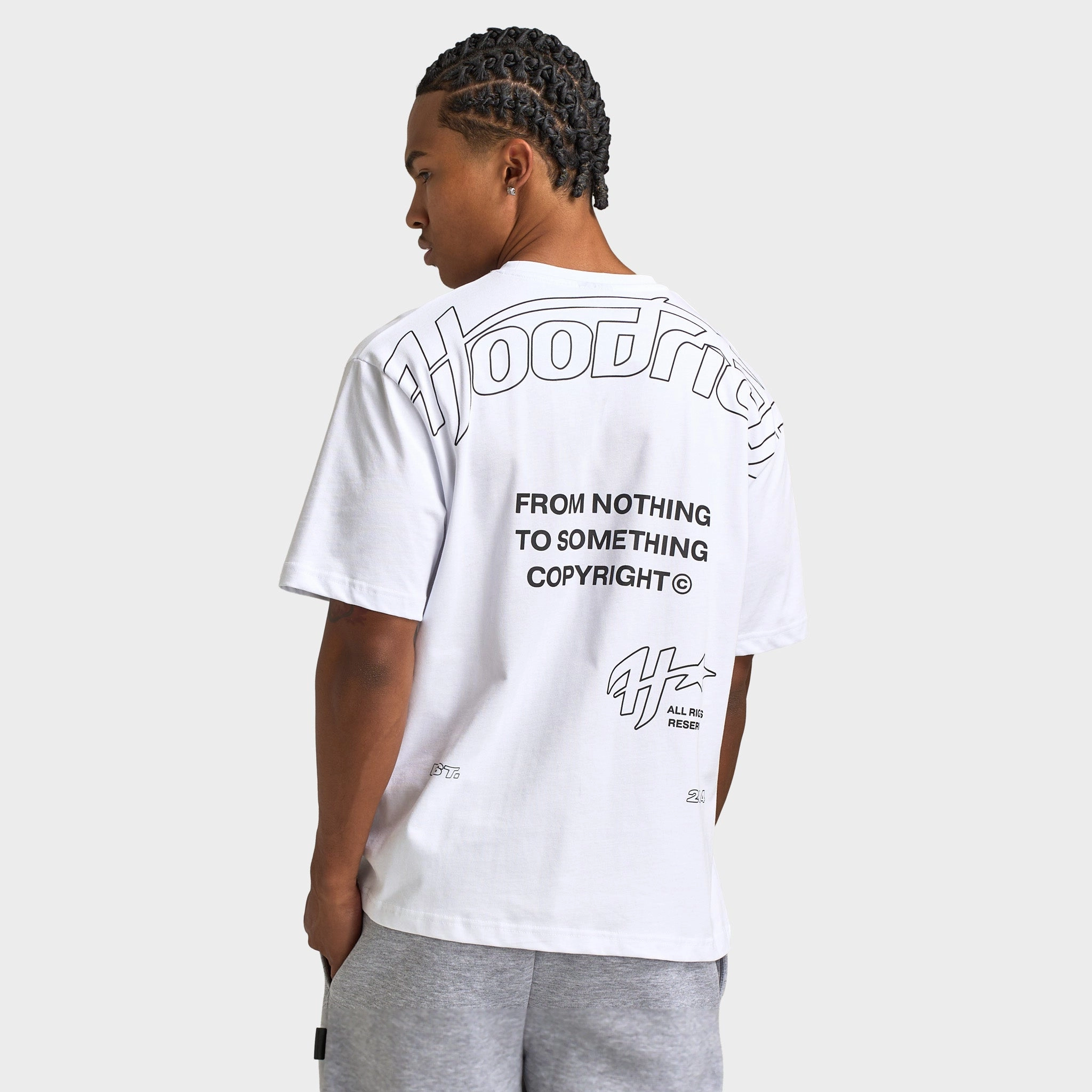 Quick Soft Hoodrich Galaxy Oversized T-shirt White / Black - Lava Smoke