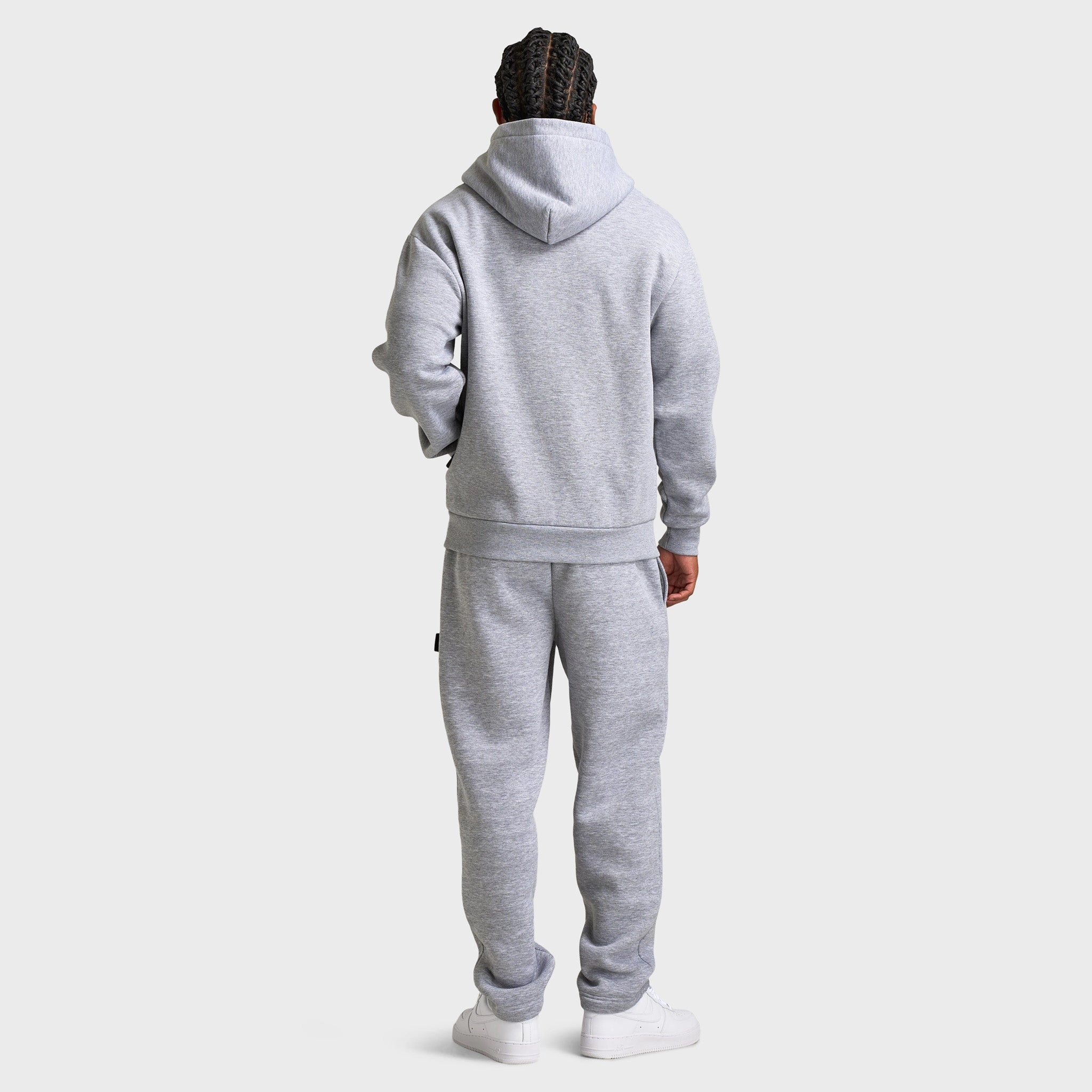 Hoodrich Galaxy Oversized Zip-up Hoodie Heather Grey / Black Heat Retention Lining City Layer Style