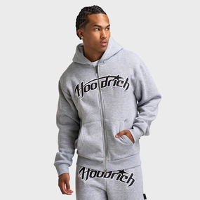 Hoodrich Galaxy Oversized Zip-up Hoodie Heather Grey / Black Mesh Lining