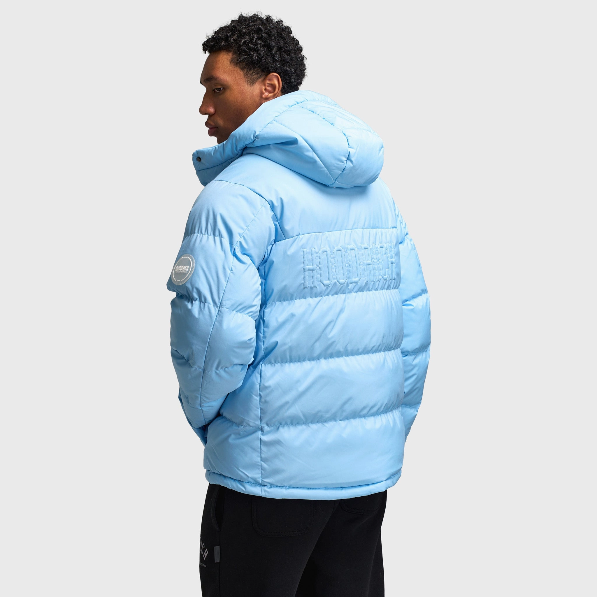 Spring Layer Sleek Comfort Hoodrich Phenom Puffer Jacket Clear Sky / White