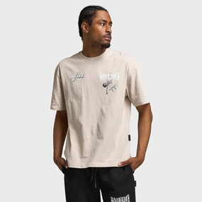 Hoodrich Rite Oversized Graphic T-Shirt Silver Grey / White - Monument Soft Chafe Protection