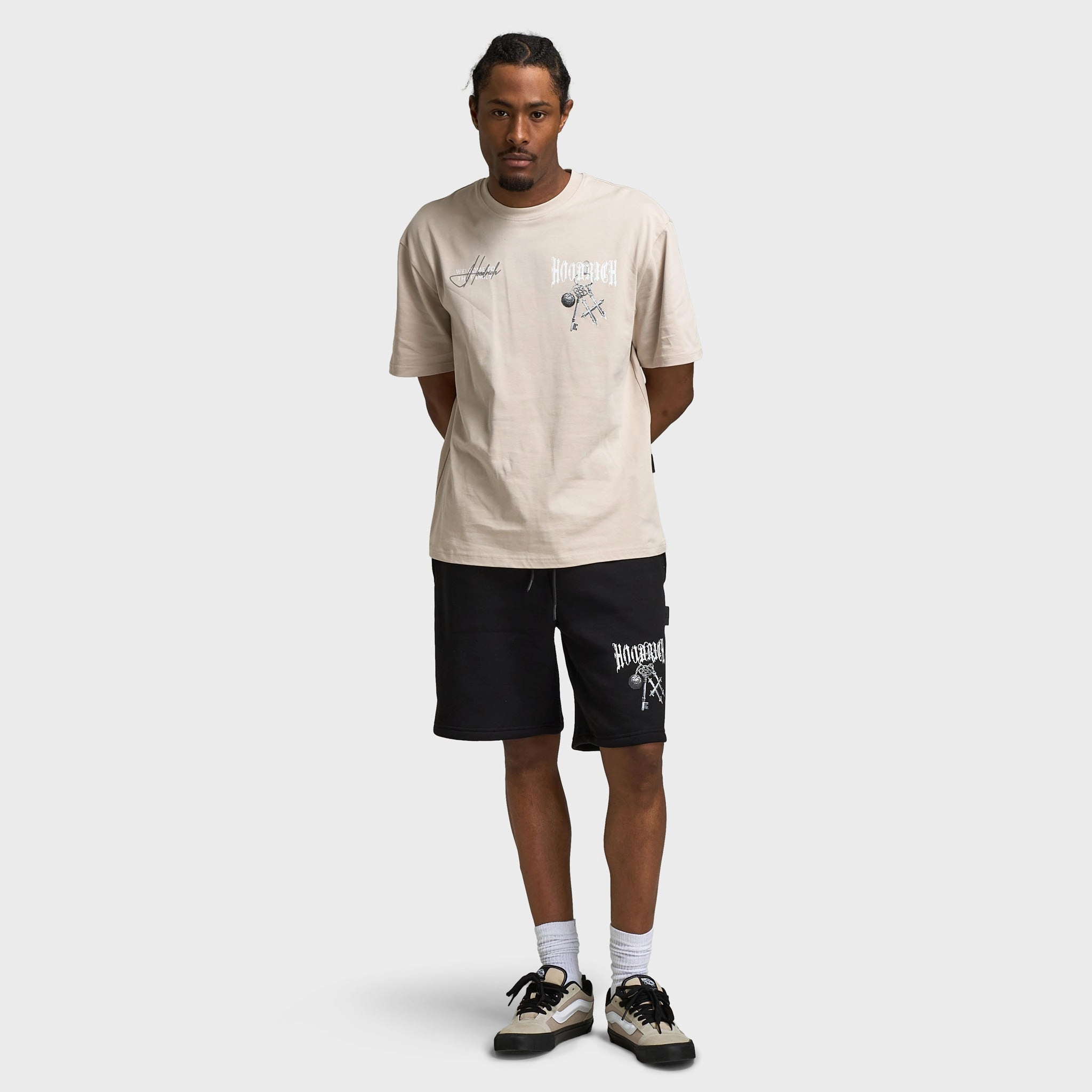 support role Hoodrich Rite Oversized Graphic T-Shirt Silver Grey / White - Monument