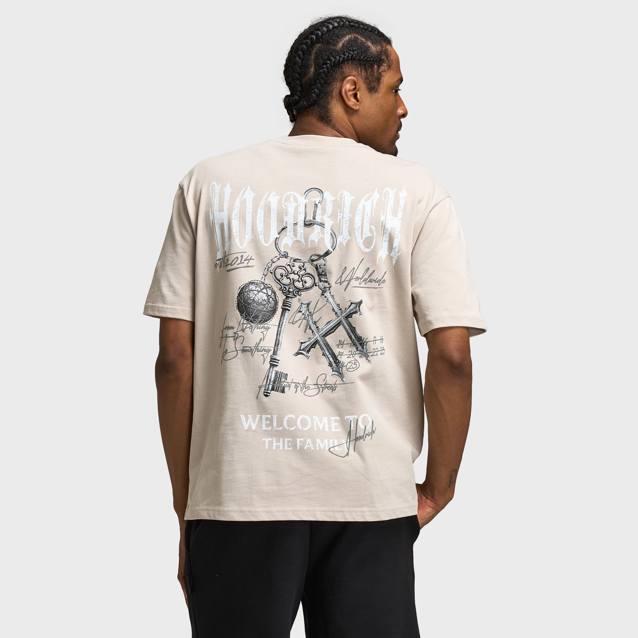 Quick Freshness Hoodrich Rite Oversized Graphic T-Shirt Silver Grey / White - Monument