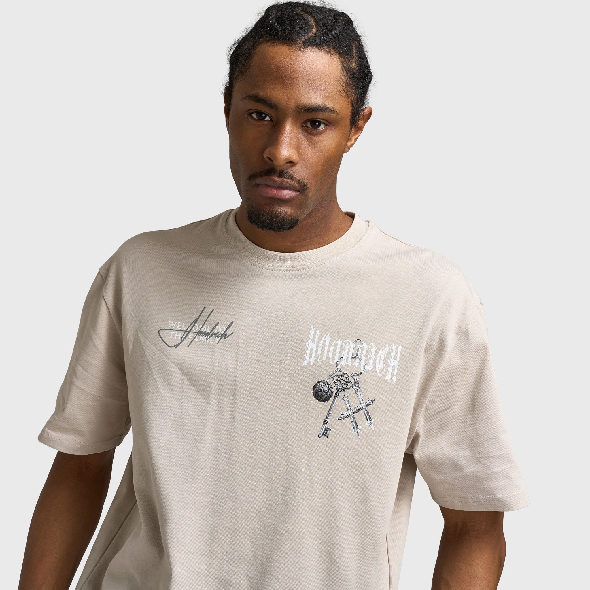 Improvement - possible Durable Reinforced Edges Hoodrich Rite Oversized Graphic T-Shirt Silver Grey / White - Monument