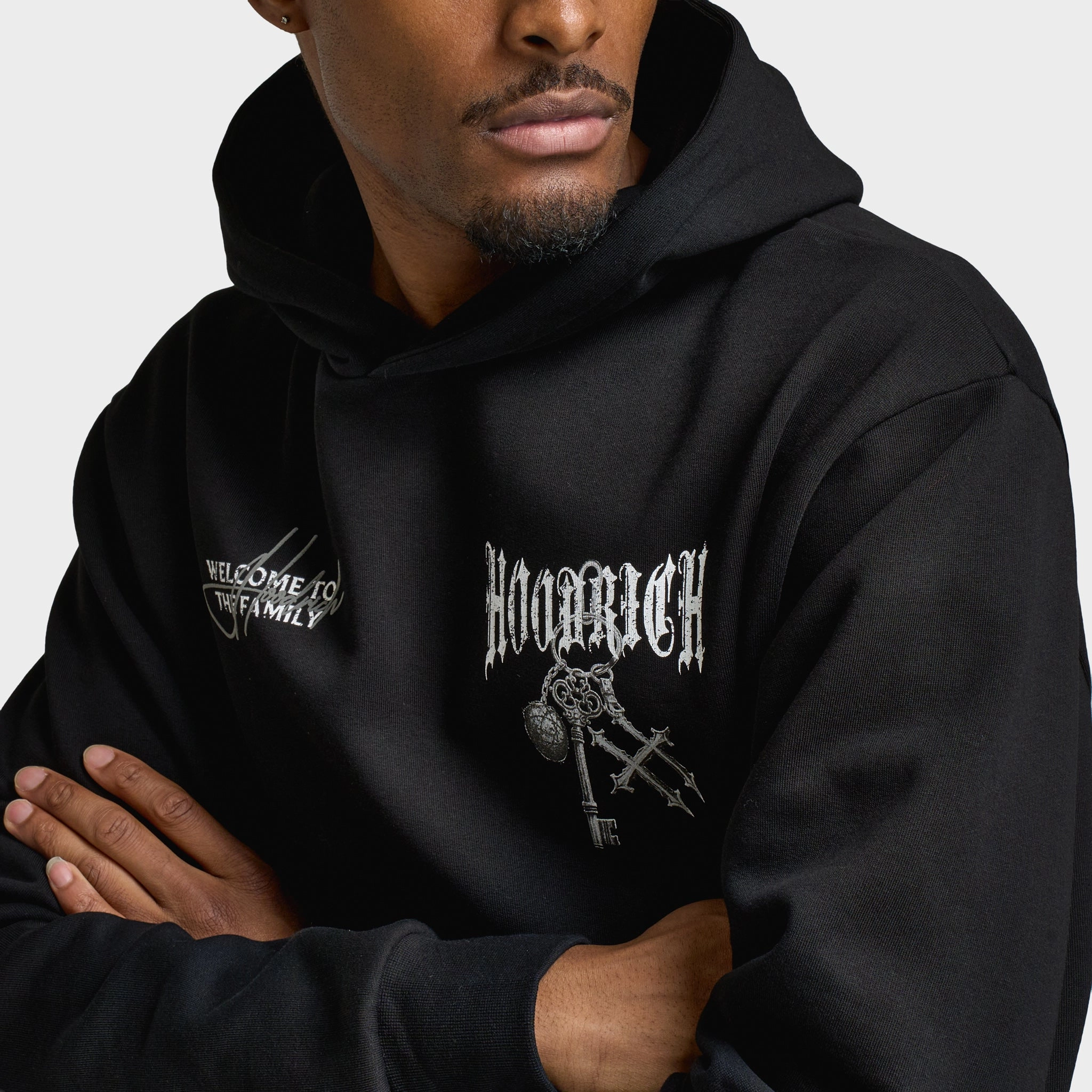Loose Fit Hoodrich Rite Oversized Pullover Hoodie Black / White - Lava Smoke