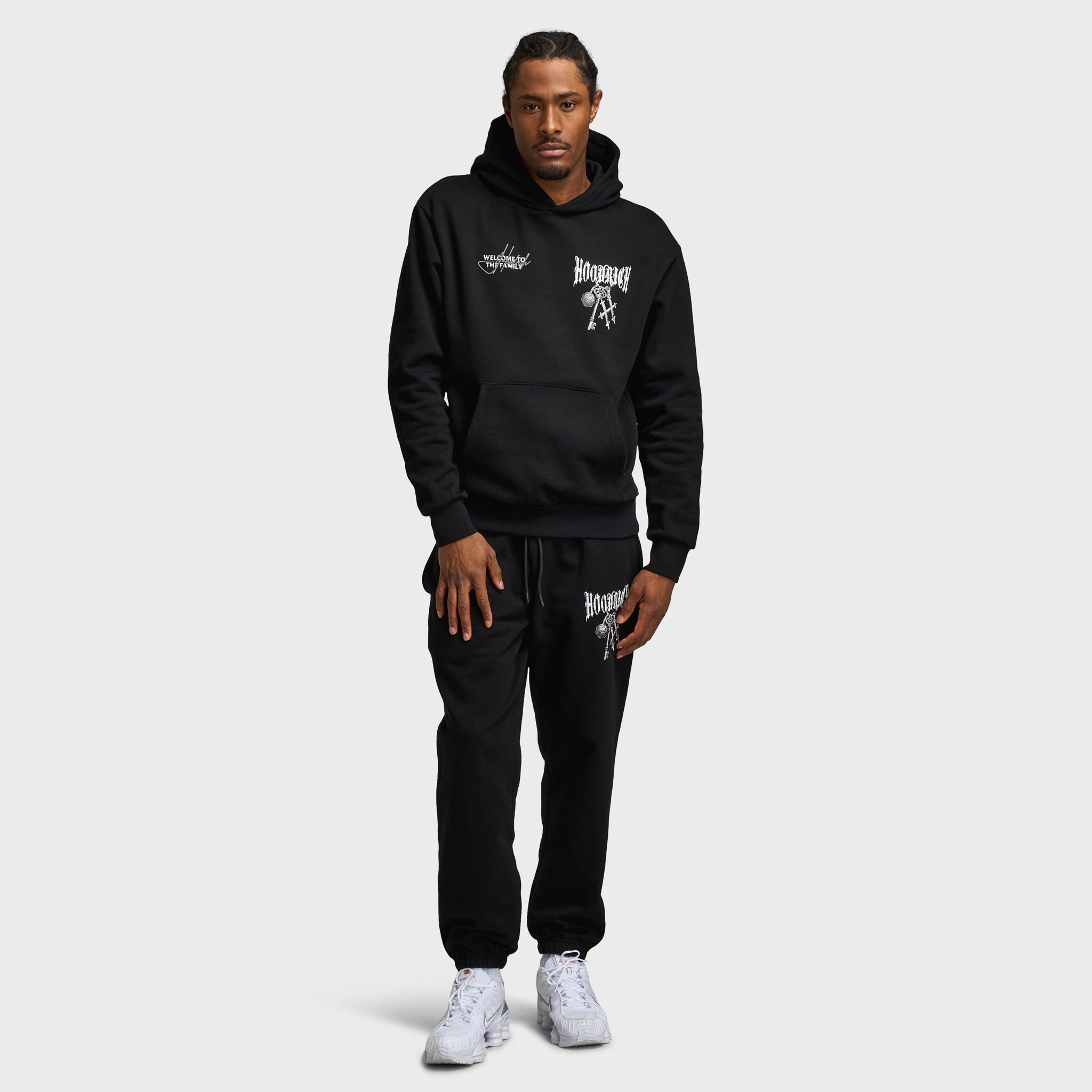 Hoodrich Rite Oversized Pullover Hoodie Black / White - Lava Smoke Thermal Lining