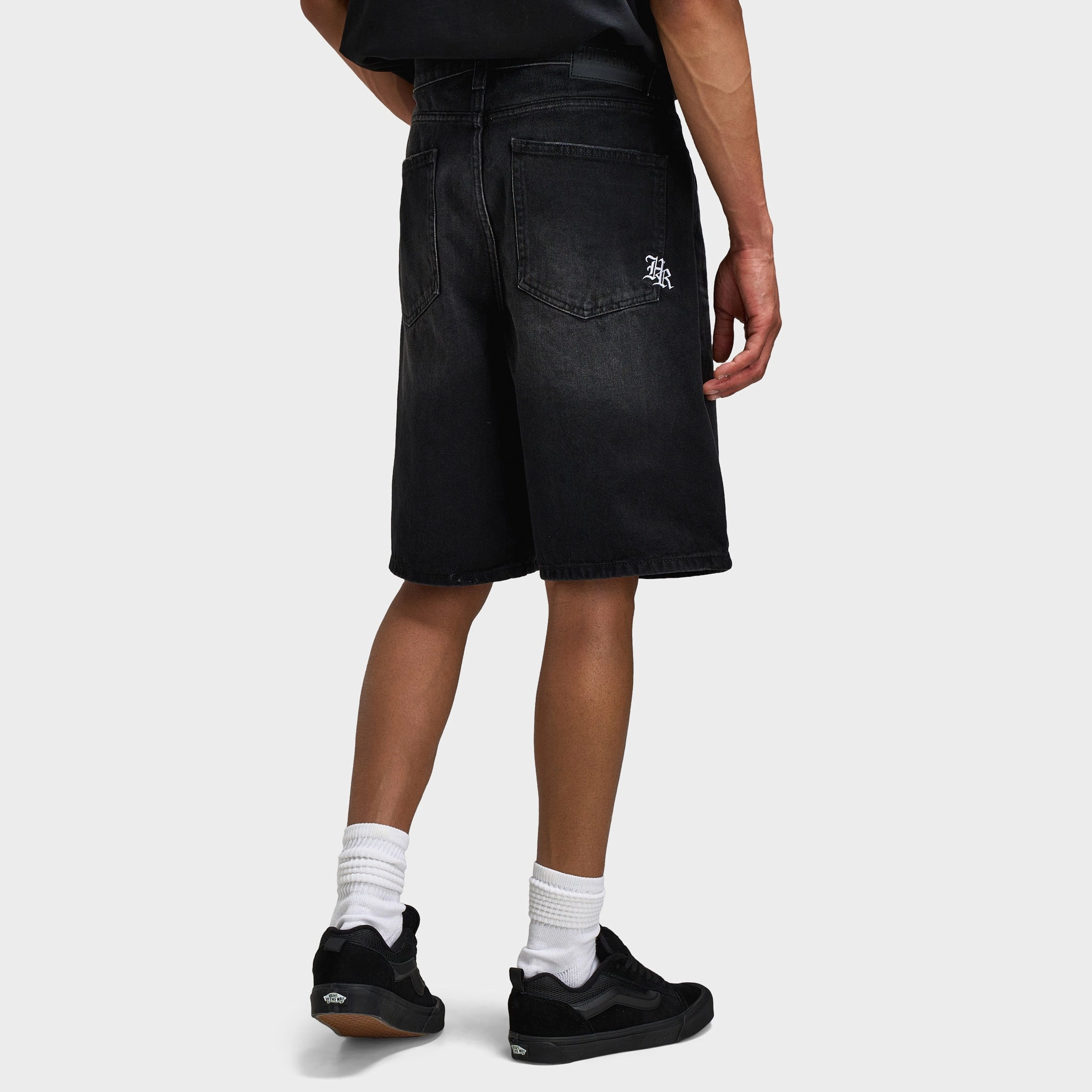 fresh start Gentle On Skin Hoodrich Ritual Denim Jorts Black / White