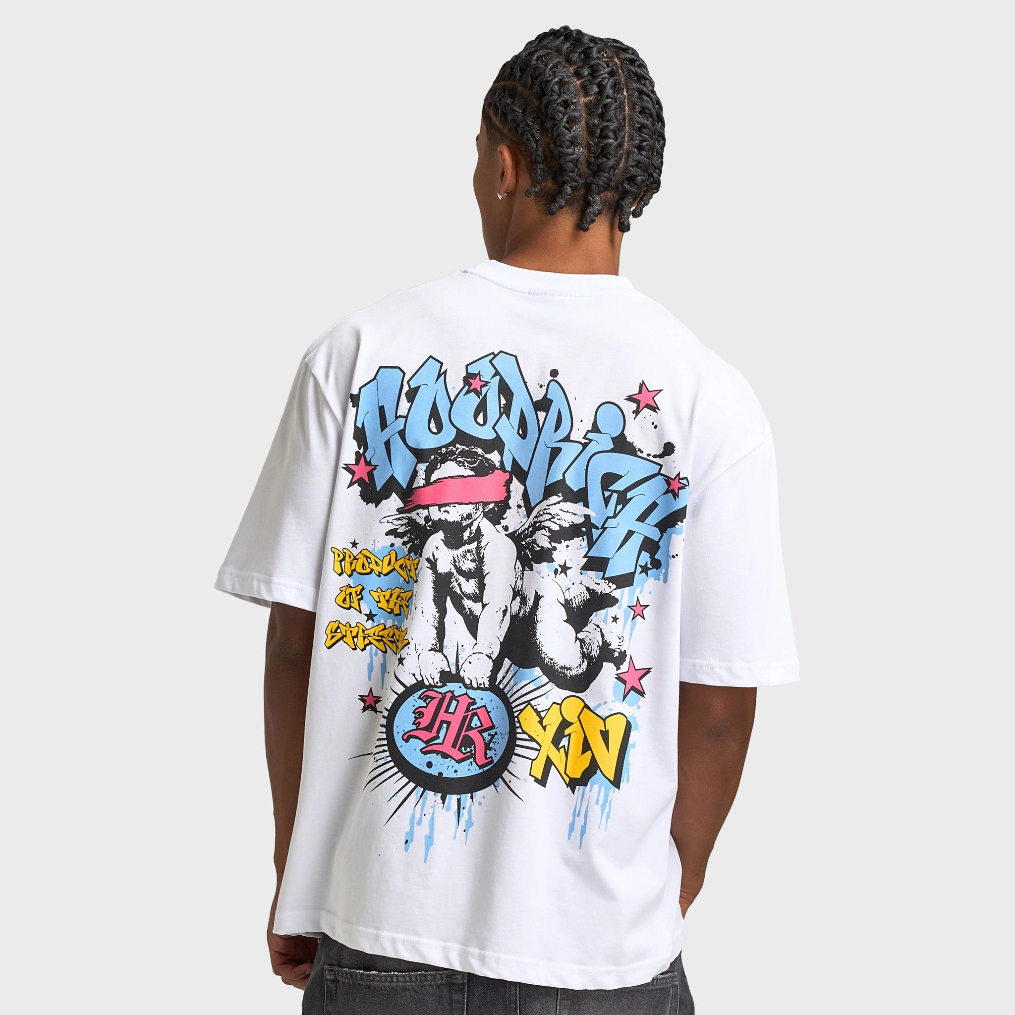 Hoodrich Segraff Oversized T-shirt White / Hot Pink - Lemon competitive price