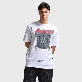 Hoodrich Shadow Oversized Graphic T-Shirt White / Lychee slim fit