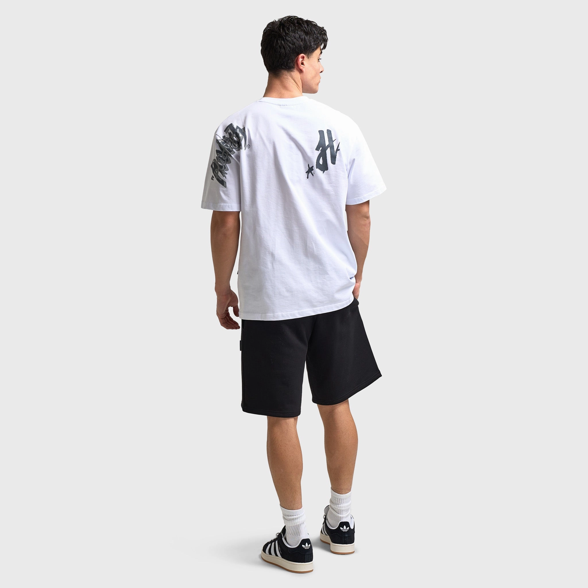 Hoodrich Shadow Oversized Graphic T-Shirt White / Lychee difficult to install Stay Cool