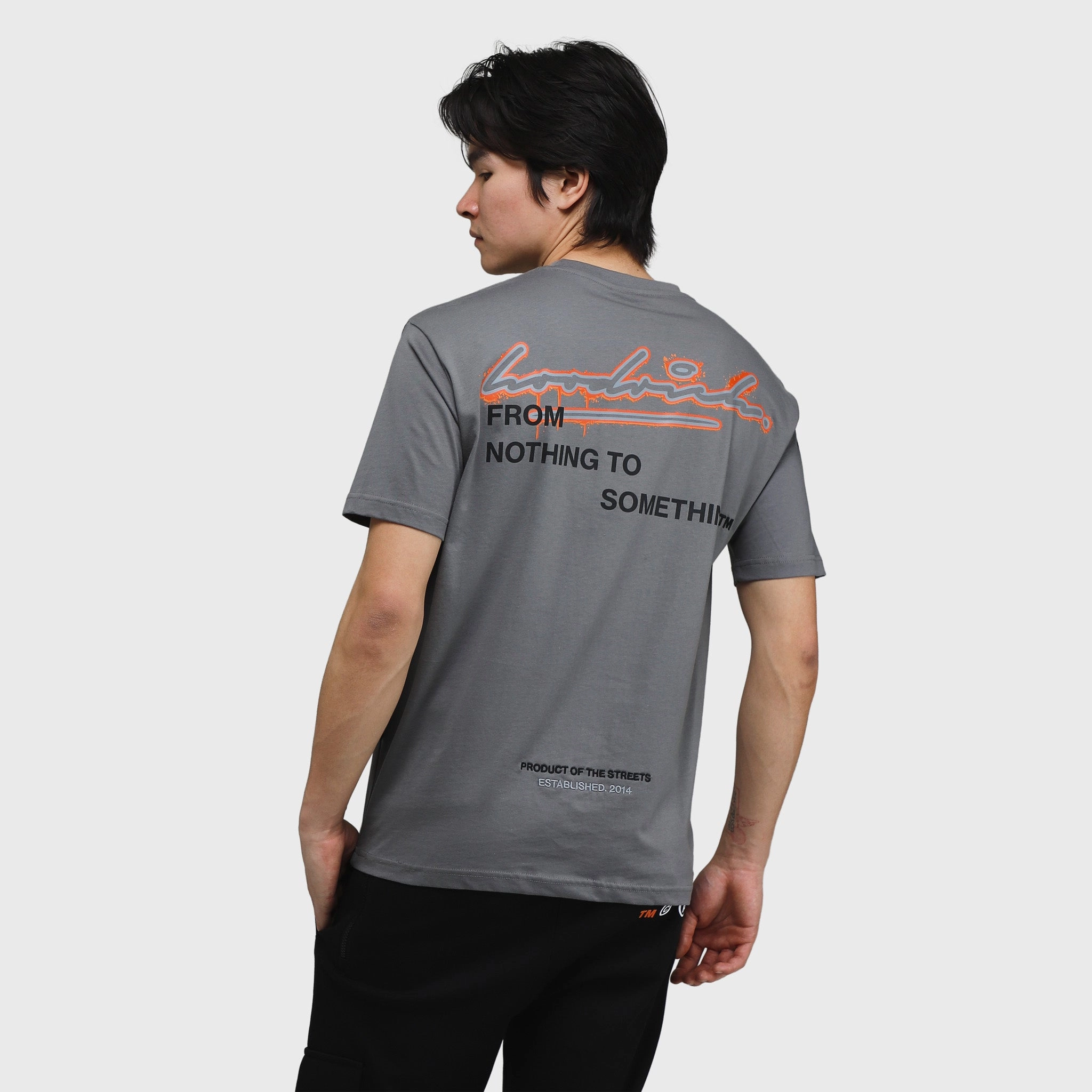 Hoodrich Splatter T-Shirt Lava Smoke / Black - Persimmon Orange Soft Dry Maneuverable