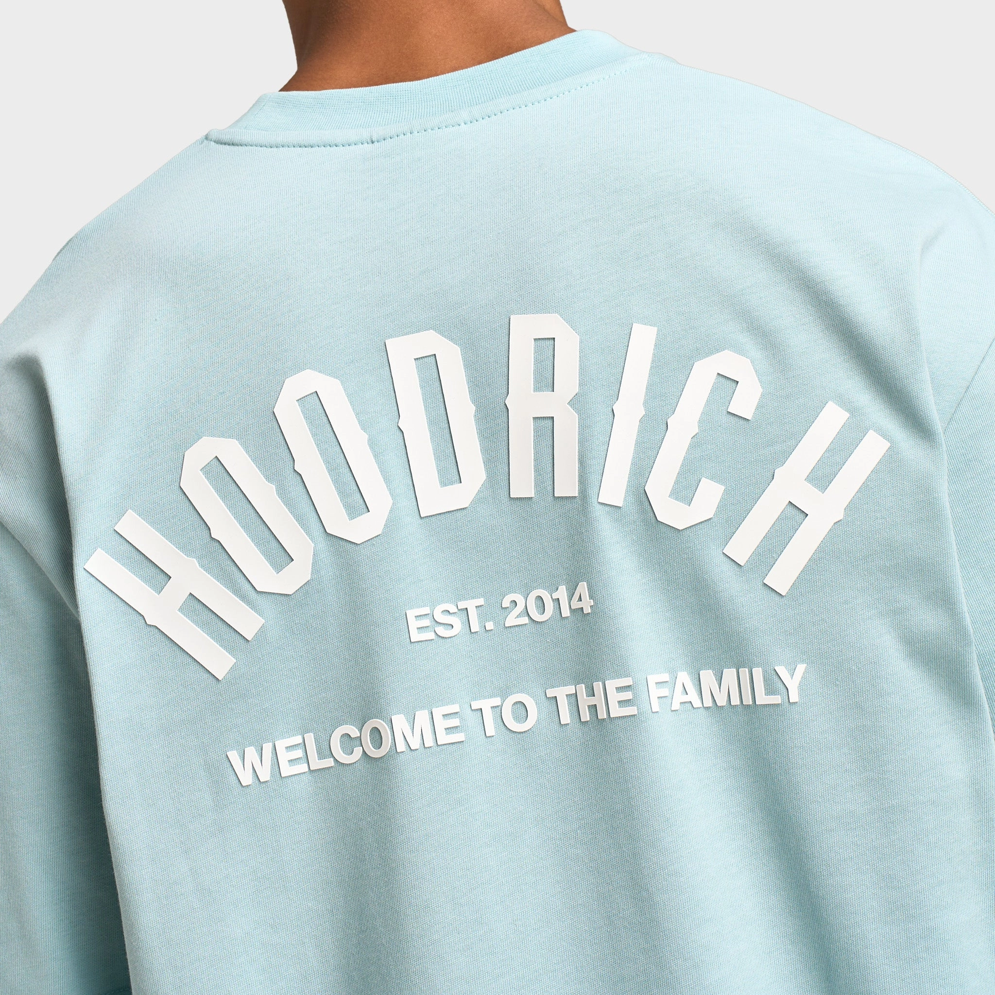 high - density storage coastal region Hoodrich Volcano Oversized T-shirt Sterling Blue / White