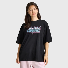 Stone Wash Process Hoodrich Women's Erupt Oversized T-shirt Black / Blue